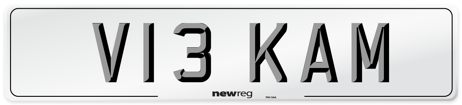 V13 KAM Number Plate from New Reg